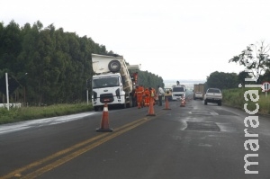 Obras na BR-163 interditam parcialmente sete trechos nesta segunda-feira Obras na BR-163 interditam parcialmente sete trechos nesta segunda-feira