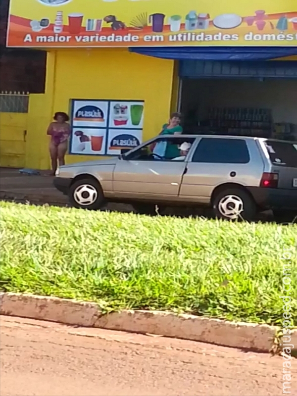 Maracaju: Mulher nua chocou populares na Avenida Marechal Deodoro