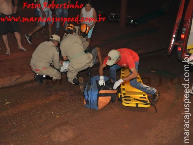Maracaju: Motociclista é arremessado em árvore após colisão com veículo