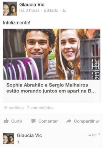 Mãe de Sérgio Malheiros é contra namoro com Sophia Abrahão Mãe de Sérgio Malheiros é contra namoro com Sophia Abrahão