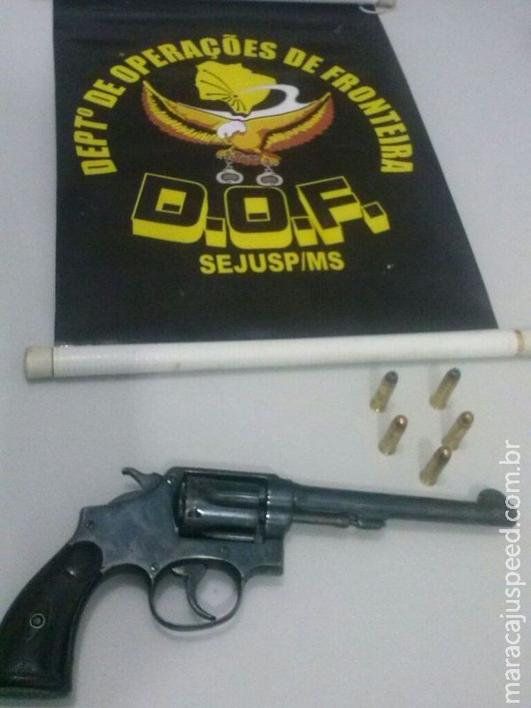 Maracaju: DOF apreende arma de fogo e munições Maracaju: DOF apreende arma de fogo e munições