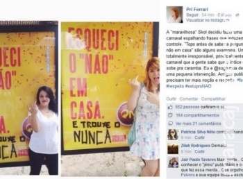 Outdoor da Skol para o Carnaval causa indignação em SP Outdoor da Skol para o Carnaval causa indignação em SP