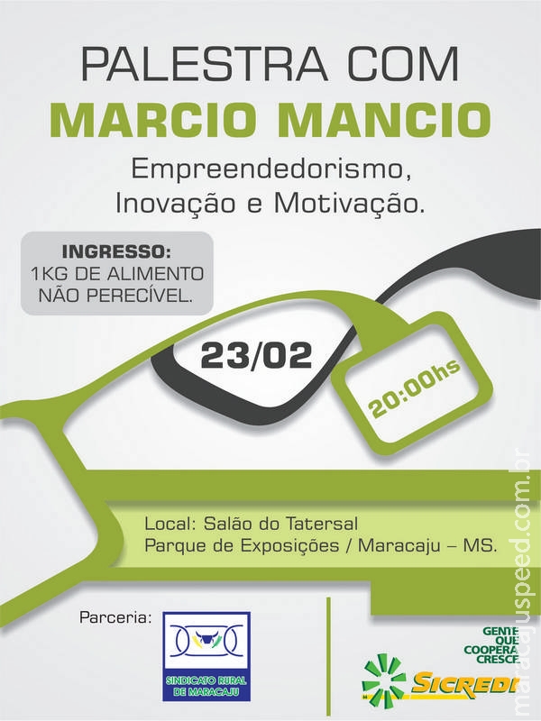 Sindicato Rural Maracaju - Convite para Palestra
