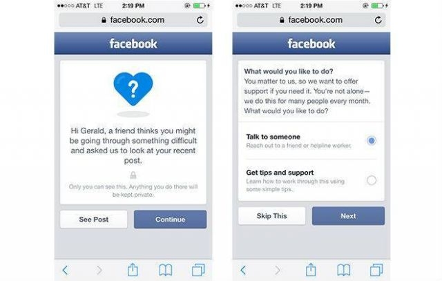 Facebook cria ícone que alerta sobre postagem potencialmente suicida 