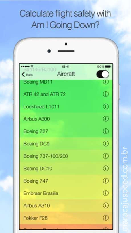  Medo de voar? Aplicativo calcula chance de avião cair