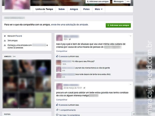 Grávida do 3º filho anuncia em rede social doação de bebê Grávida do 3º filho anuncia em rede social doação de bebê