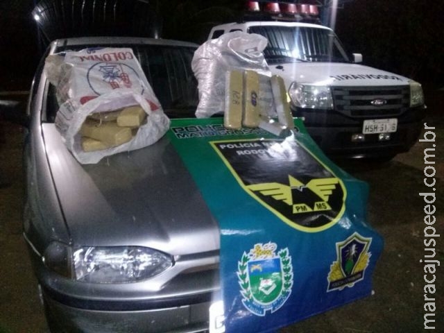 PRE apreende 42 kg de maconha na MS 240 PRE apreende 42 kg de maconha na MS 240