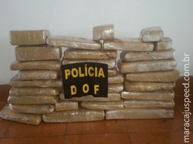 DOF apreende trinta e um tabletes de Maconha em ônibus na região de Bela Vista DOF apreende trinta e um tabletes de Maconha em ônibus na região de Bela Vista