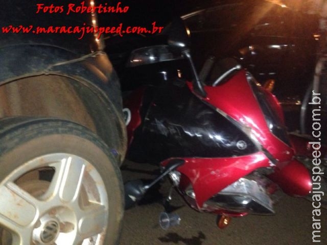 Maracaju: Chegada brusca pela retaguarda causa engavetamento na Rua Noroeste Maracaju: Chegada brusca pela retaguarda causa engavetamento na Rua Noroeste