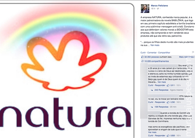 Marco Feliciano pede boicote à Natura; empresa responde Marco Feliciano pede boicote à Natura; empresa responde