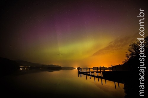 Aurora Boreal surpreende moradores do Reino Unido Aurora Boreal surpreende moradores do Reino Unido