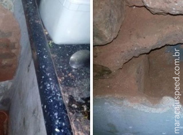 Presos fazem buraco e tentam fugir de presídio em MS Presos fazem buraco e tentam fugir de presídio em MS