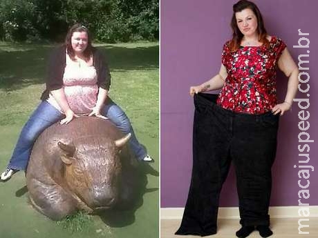 Mulher perde quase 70kg após se comparar com búfalo em foto Mulher perde quase 70kg após se comparar com búfalo em foto