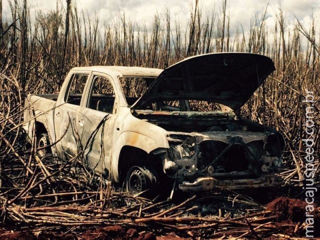 DOF apreende carro roubado carbonizado e maconha na região de Rio Brilhante DOF apreende carro roubado carbonizado e maconha na região de Rio Brilhante