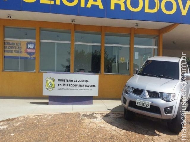 Nova Andradina: PRF recupera caminhonete Triton furtada no estado de São Paulo