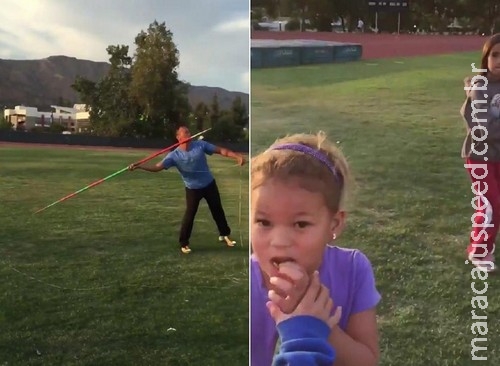 Ex-campeão olímpico usa dardo para arrancar dente da filha