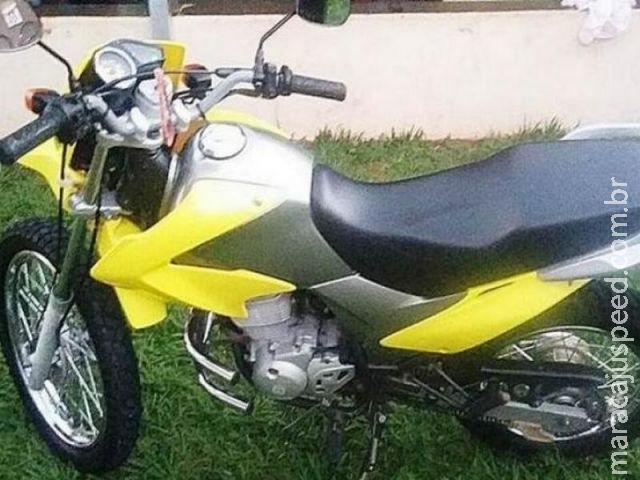 Moto roubada é encontrada abandonada depois de ladrões fazerem arrastão em Maracaju