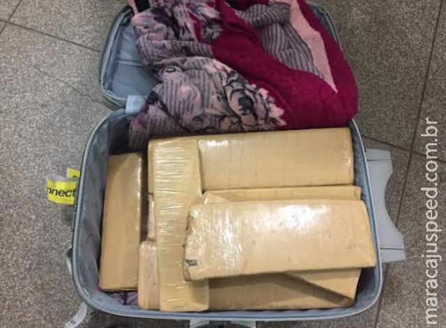 Adolescente é apreendida com 20 quilos de maconha dentro de mala em aeroporto 