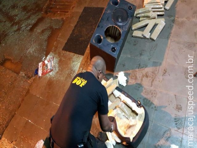 Mulher é presa pelo DOF em Dourados, após furar bloqueio policial com mais de 350 kg de maconha 