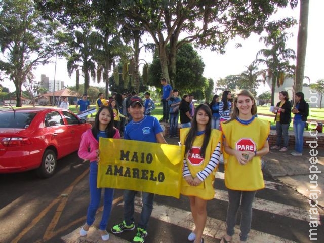 Maracaju: Escola Estadual realiza “Movimento Maio Amarelo: por um trânsito seguro !!!”