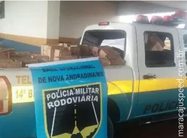 Caminhonete é apreendida com 300 caixas de xampus e condicionadores Caminhonete é apreendida com 300 caixas de xampus e condicionadores