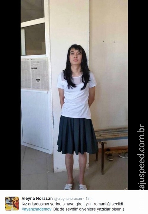 Jovem se veste de mulher para fazer prova no lugar da namorada Jovem se veste de mulher para fazer prova no lugar da namorada