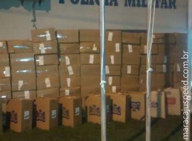 Polícia apreende três veículos com carga de cigarros contrabandeados em MS