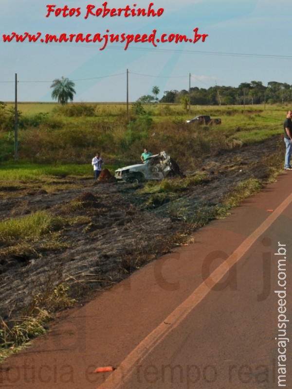 Maracaju: Acidente na BR-060 envolveu veículo e caminhão, e resultou em três mortos