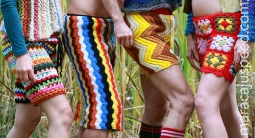 Próxima moda? Short de crochê para homens chama atenção Próxima moda? Short de crochê para homens chama atenção