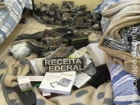 Receita Federal apreende em hotel R$ 1 milhão em produtos contrabandeados