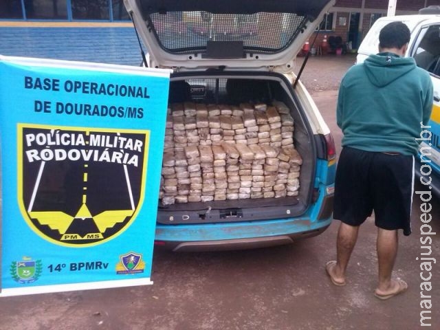 PRE encontra centenas de tabletes de maconha em pneus de caminhão