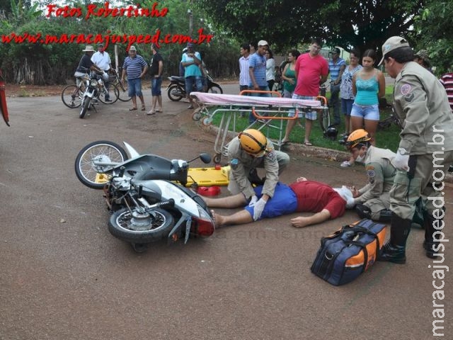 Maracaju: Colisão entre motocicletas na Vila Juquita Maracaju: Colisão entre motocicletas na Vila Juquita