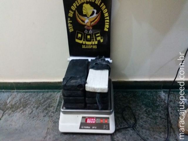 Cocaína é apreendida pelo DOF na rodovia MS 164 que liga a cidade de Maracaju Cocaína é apreendida pelo DOF na rodovia MS 164 que liga a cidade de Maracaju