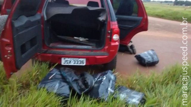 DOF apreende carro dublê com mais de cem quilos de maconha em rodovia que liga a cidade de Maracaju DOF apreende carro dublê com mais de cem quilos de maconha em rodovia que liga a cidade de Maracaju