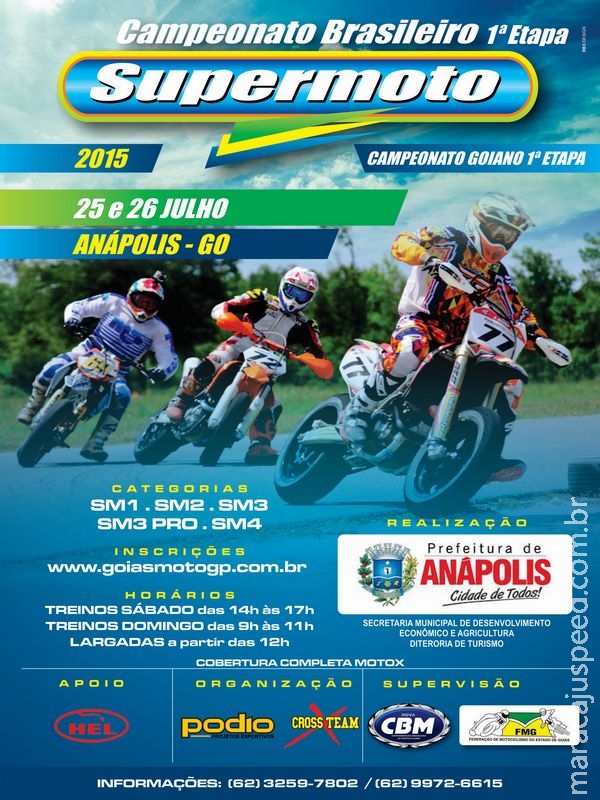 Goiás recebe Brasileiro de Supermoto neste fim de semana Goiás recebe Brasileiro de Supermoto neste fim de semana