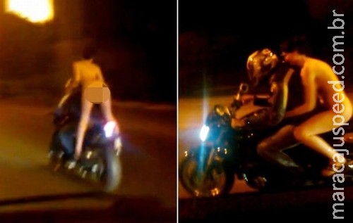 Polícia procura mulher que pegou carona nua em moto