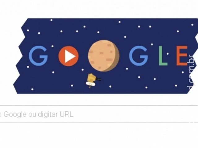 Google cria doodle especial em homenagem à chegada de sonda a Plutão Google cria doodle especial em homenagem à chegada de sonda a Plutão