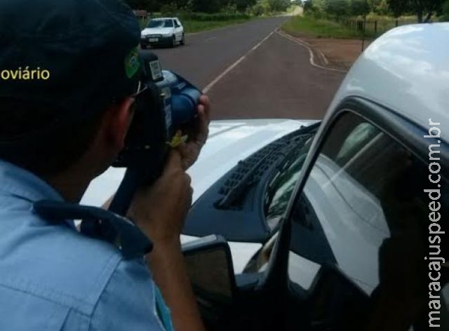 Polícia Militar Rodoviária flagra motorista a 157 km/h na MS-040