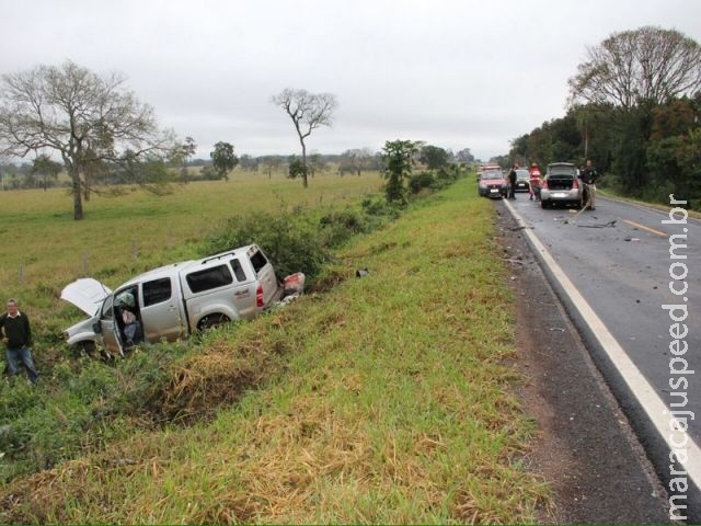 Jardim: Colisão entre caminhonete Hilux e veículo Renault na BR-060, resulta em vítima fatal