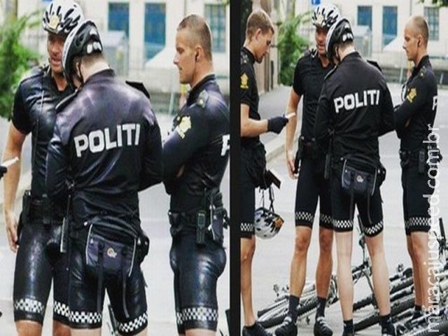 Policiais com uniforme apertado fazem sucesso na internet