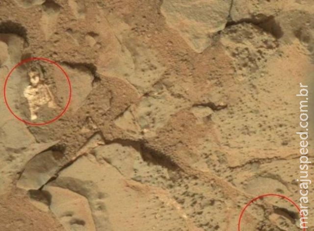 Imagem da Nasa mostra suposto esqueleto de ET em Marte Imagem da Nasa mostra suposto esqueleto de ET em Marte