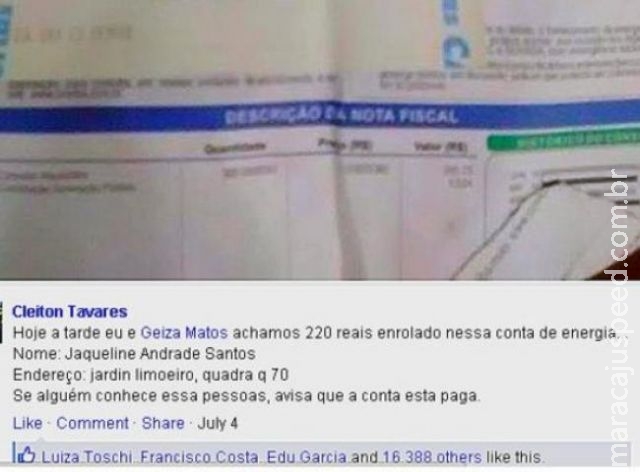 Casal baiano acha boleto com R$ 220 na rua e paga conta de idosa Casal baiano acha boleto com R$ 220 na rua e paga conta de idosa
