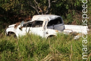 Polícia encontra drogas em caminhonete capotada às margens da MS-040
