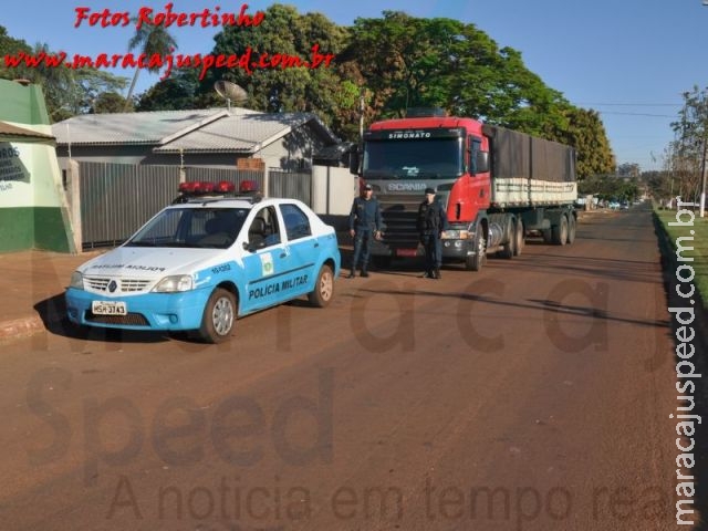 Maracaju: PM recupera carreta carregada roubada na capital na manhã de hoje Maracaju: PM recupera carreta carregada roubada na capital na manhã de hoje