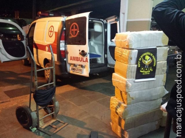 DOF apreende 255 kg de Maconha em ambulância, na região de Ivinhema DOF apreende 255 kg de Maconha em ambulância, na região de Ivinhema