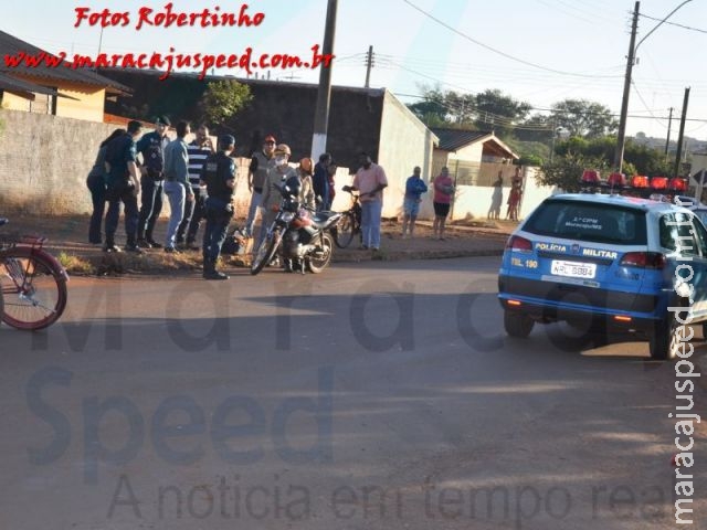 Maracaju: Colisão entre veículo e motociclista, resulta em danos materiais e condutores com ânimos exaltados