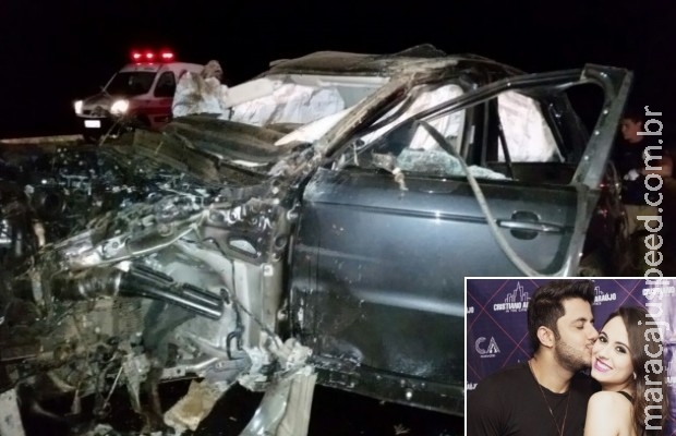 Carro de Cristiano Araújo estava a 179 km/h ao capotar, diz relatório Carro de Cristiano Araújo estava a 179 km/h ao capotar, diz relatório