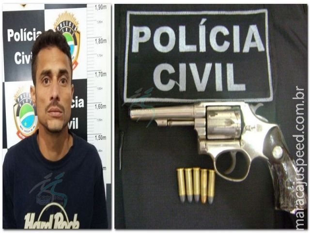 Polícia Civil de Maracaju prende um dos ladrão que fez arrastão em bar na região da cidade Polícia Civil de Maracaju prende um dos ladrão que fez arrastão em bar na região da cidade