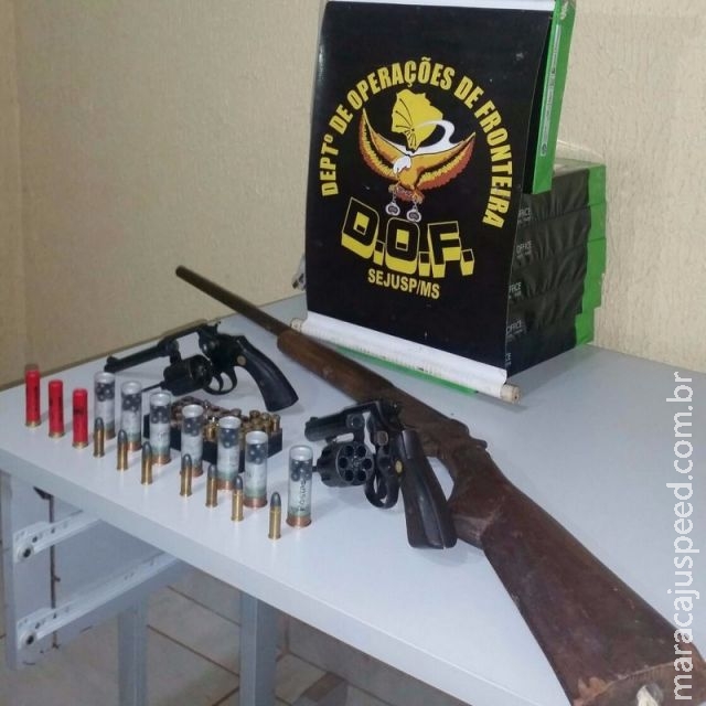Operação conjunta do DOF e PC de Paranhos, apreende 3 por porte ilegal armas de fogo Operação conjunta do DOF e PC de Paranhos, apreende 3 por porte ilegal armas de fogo