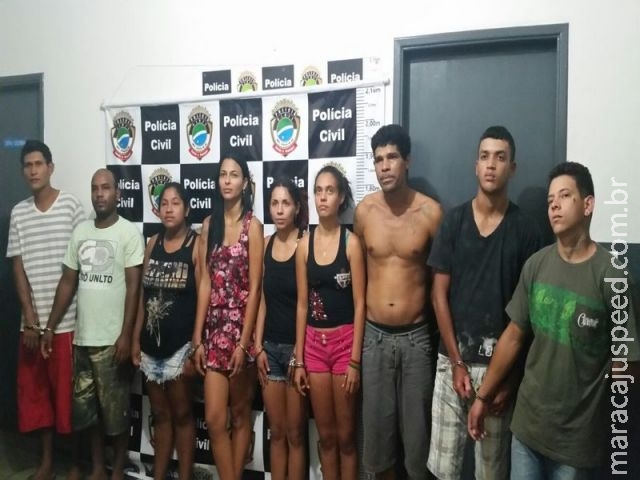 Polícia Civil de Maracaju deflagra operação e prende oito por tráfico de drogas e um por receptação